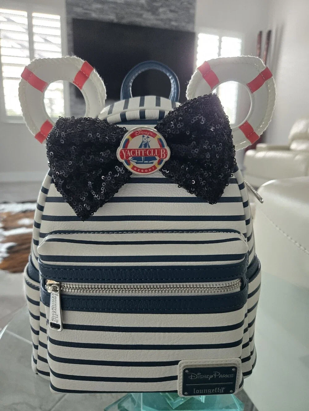 Disney Parks Exclusive Mickey Yacht Club Resort Loungefly Backpack NWT